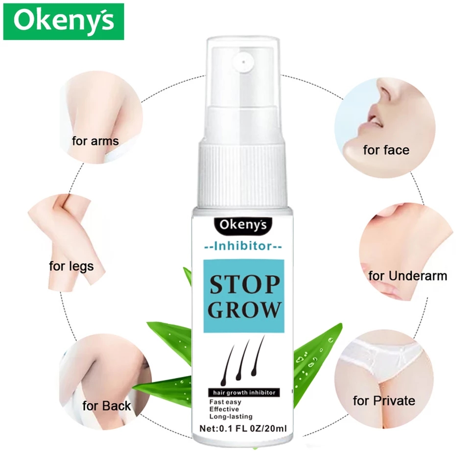 23%OFF | 20ML Powerful Permanent Painless Hair Removal Spray Stop Hair Growth HAIR Inhibitor Shrink Pores Skin Smooth Repair Essence&nbsp;H110