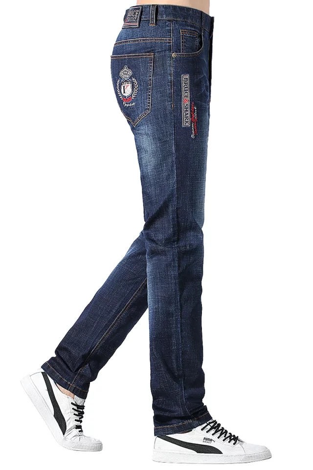 NGN 17,759.36  45%OFF | Bruce&Shark New Summer Men Jeans Stretch Cotton Straight Style Casual  Fashion Denim Jeans men’s pants Super Quality big size&nbsp;42