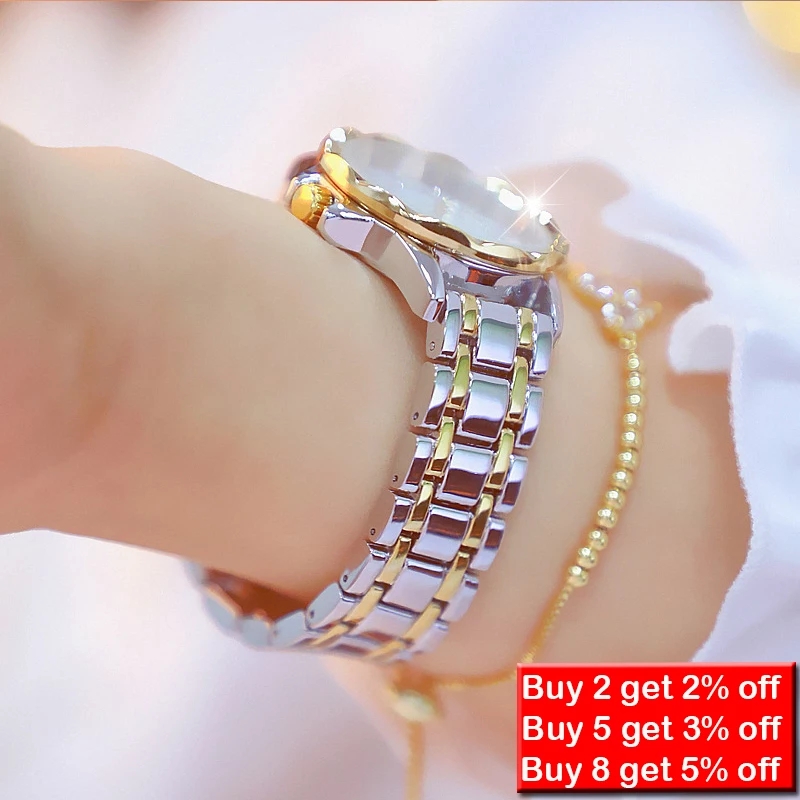 NGN 5,385.76  81%OFF | Diamond Women Watch Luxury Brand 2021 Rhinestone Elegant Ladies Watches Rose Gold Clock Wrist Watches For Women relogio&nbsp;feminino